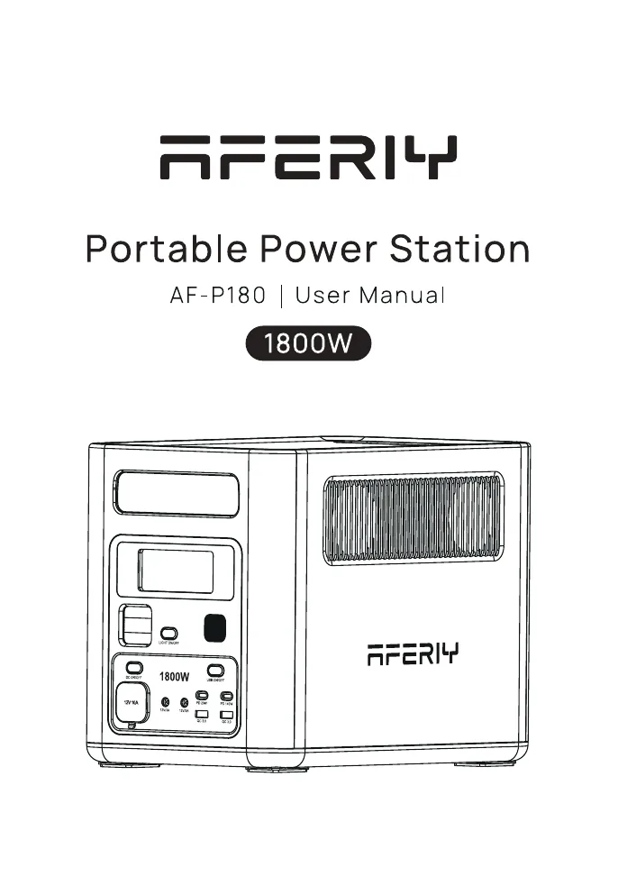 Оригінальна перша сторінка інструкції AFERIY AF-P180
