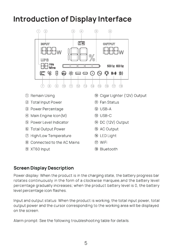 Оригінальна сторінка 9 з PDF-manual AFERIY AF-P180