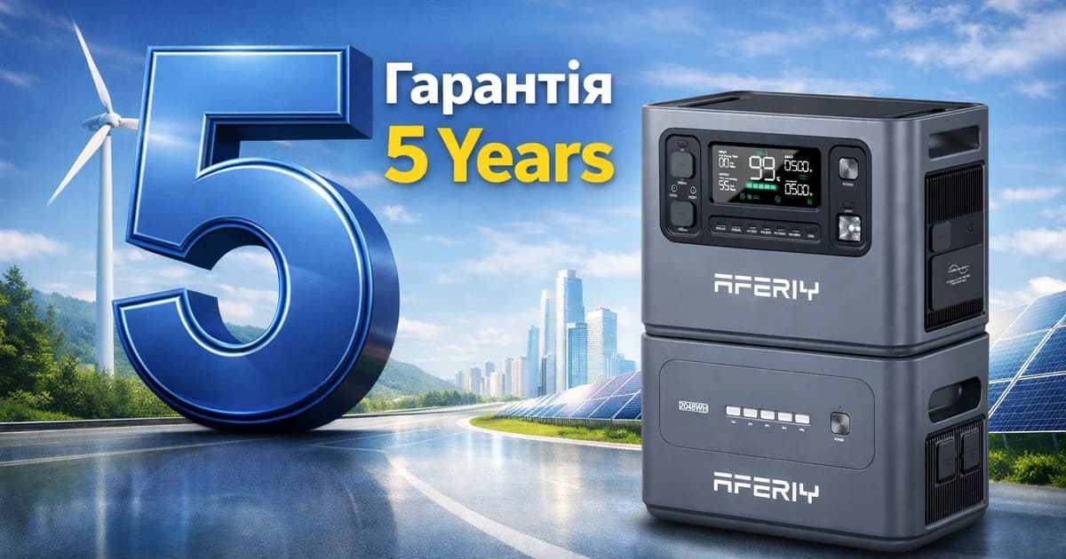 Гарантія AFERIY 5 Years для портативної зарядної станції в Україні