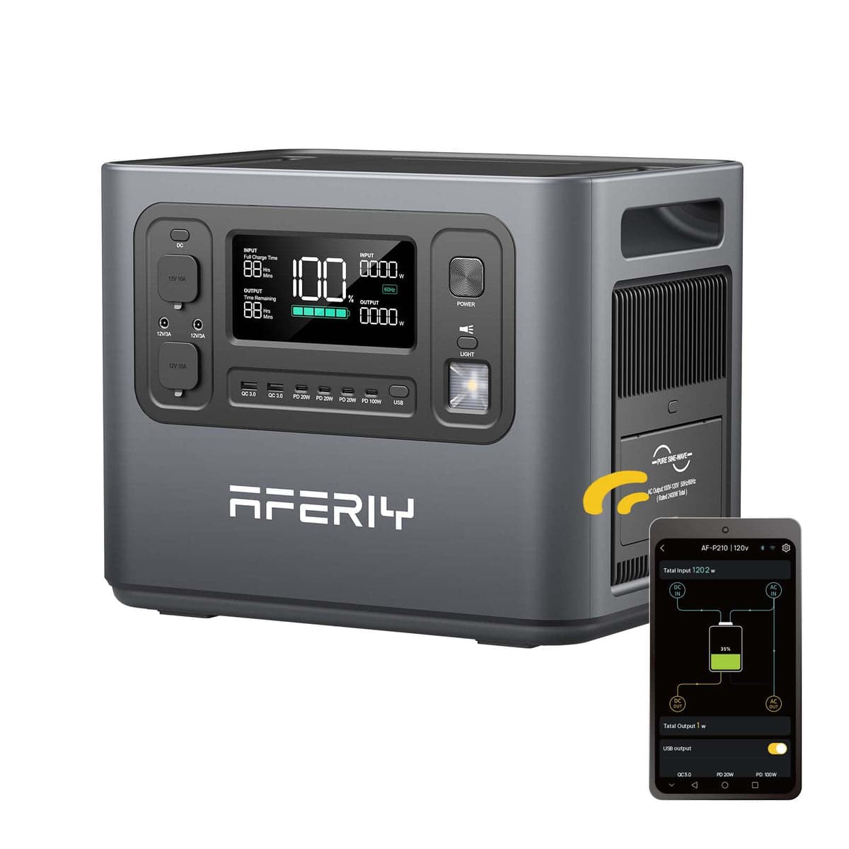 Зарядна станція AFERIY AF-P210 у квартирі на підлозі