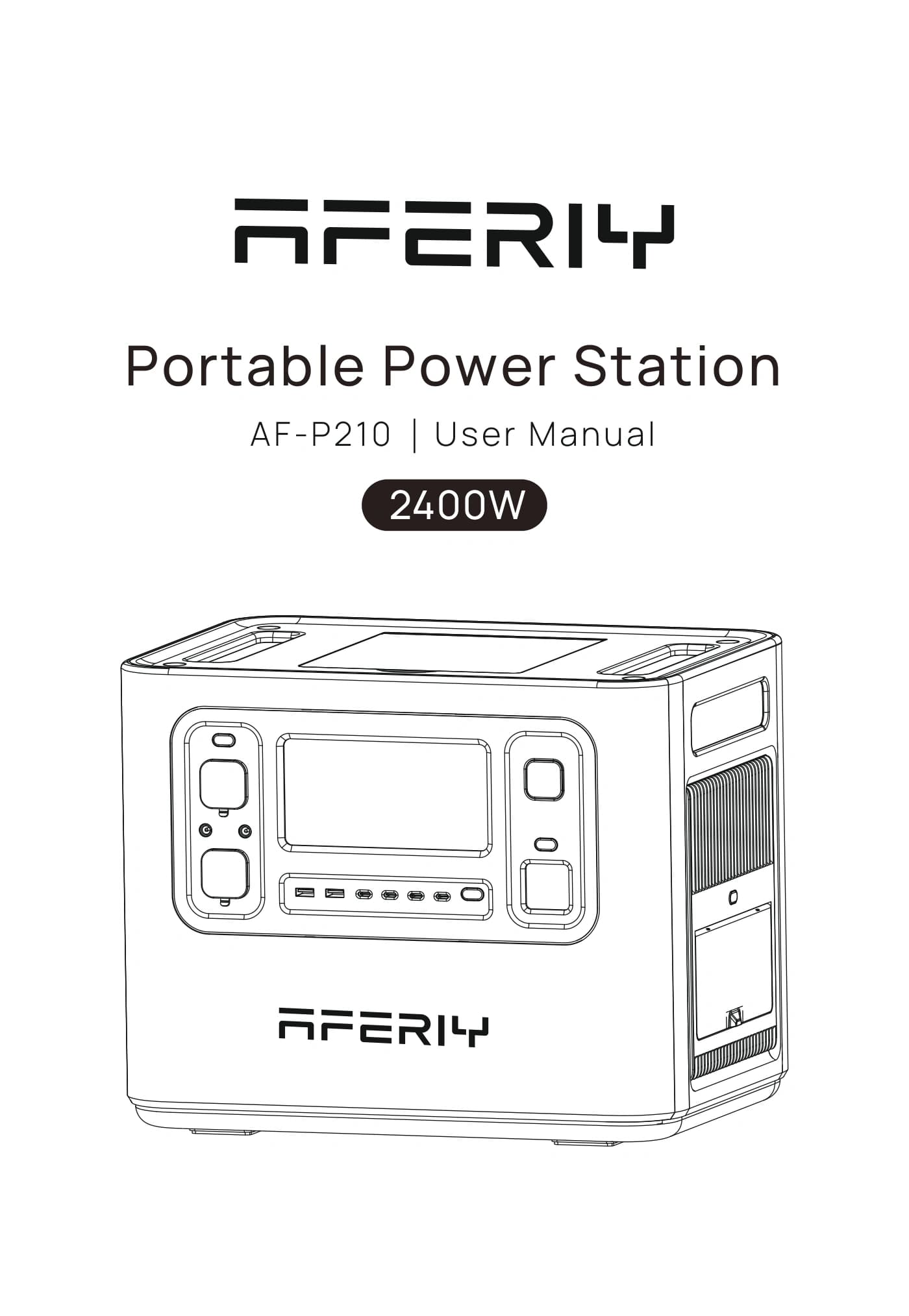 Оригінальна сторінка 1 з PDF-manual AFERIY AF-P210