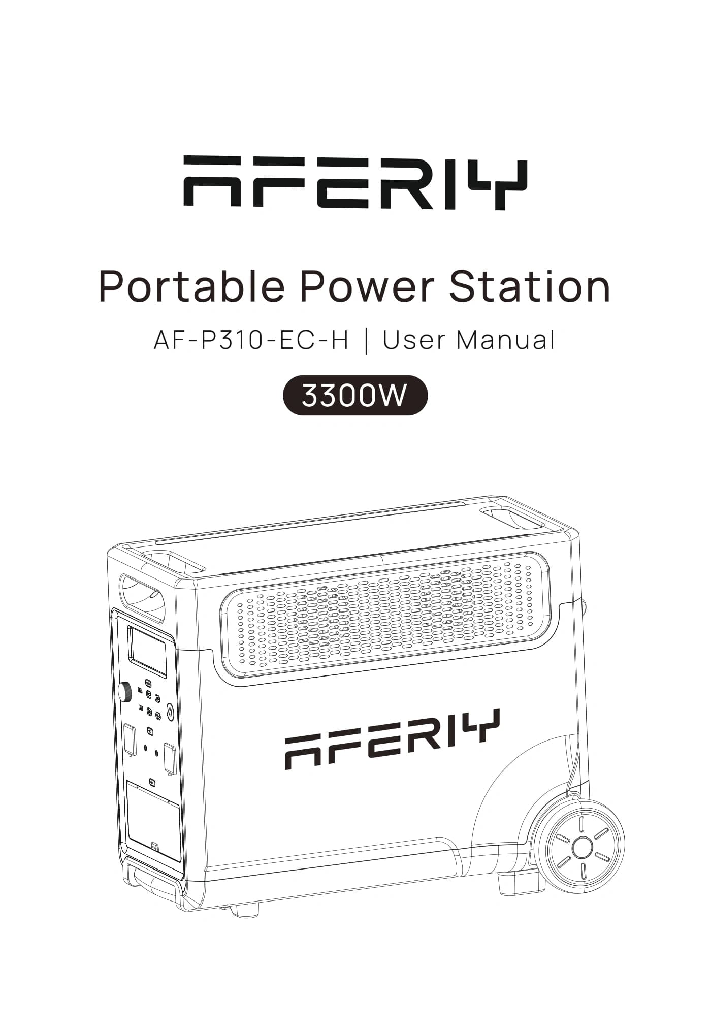 Оригінальна перша сторінка інструкції AFERIY AF-P310