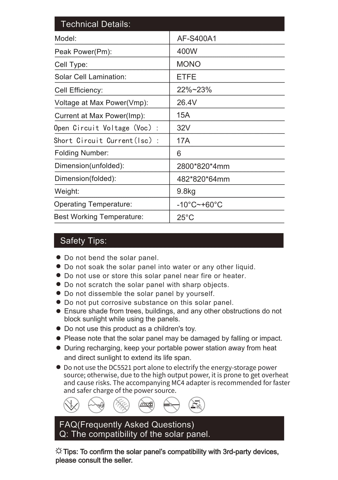 Safety Tips з manual