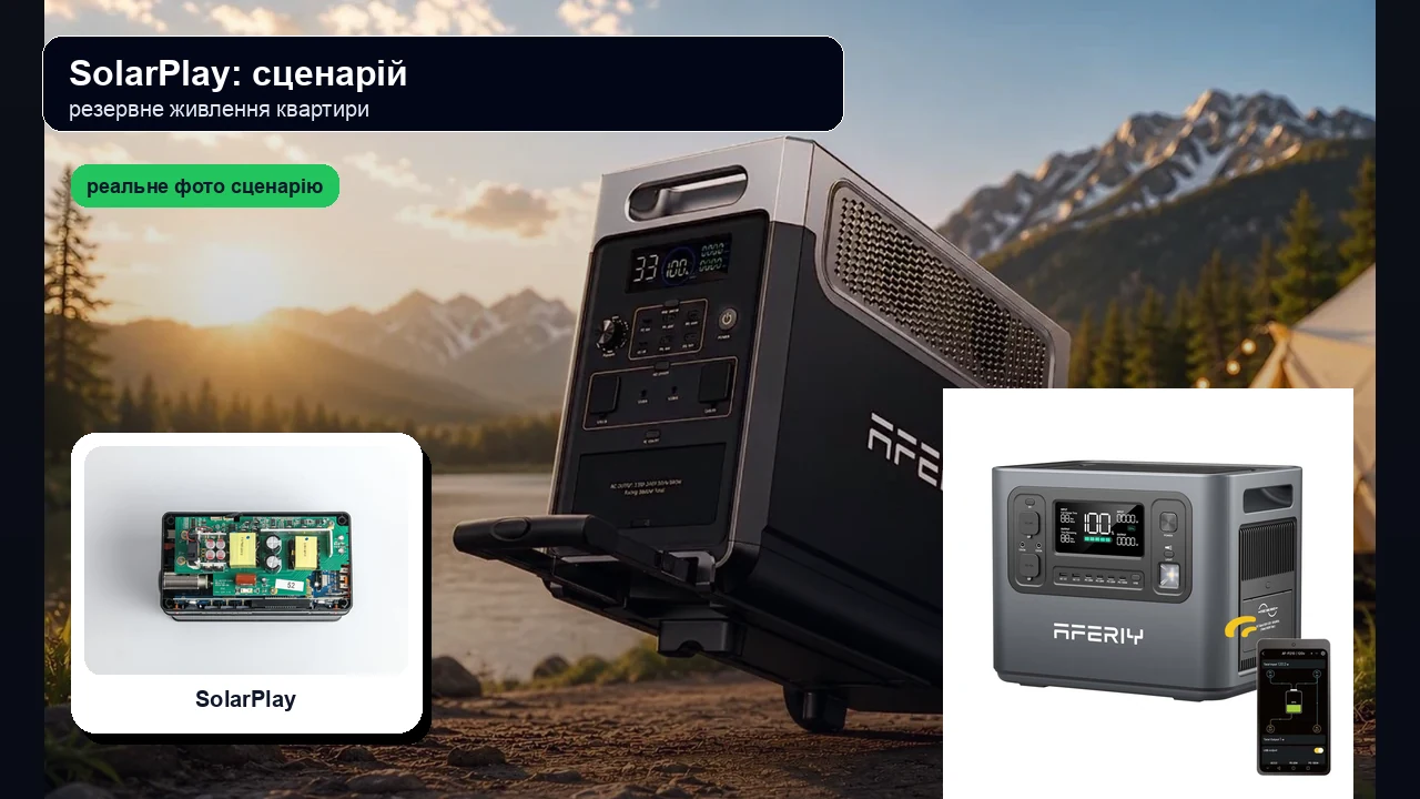 Резервне живлення квартири і будинку у порівнянні AFERIY vs SolarPlay